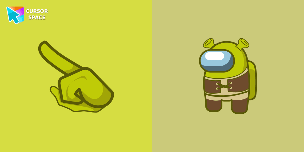 Among Us Shrek Character cursor cursor pack